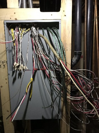 Electrical panel wiring before service work