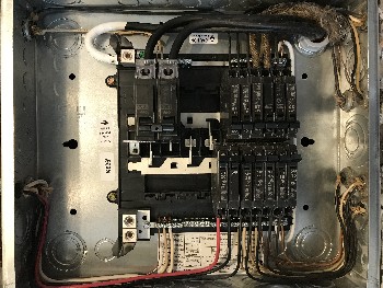 Electrical wiring and panel work example