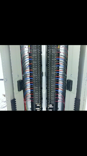 Large commercial electrical panel wiring